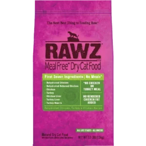 RAWZ - Meal Free 3.5LB Dehydrated Chicken, Turkey & Chicken