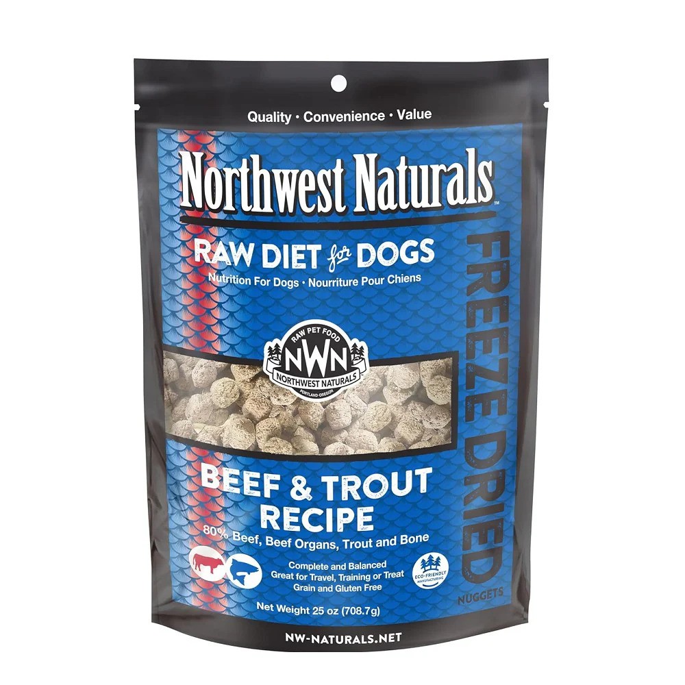 Northwest Naturals 凍乾牛肉及鱒魚配方狗糧 25oz